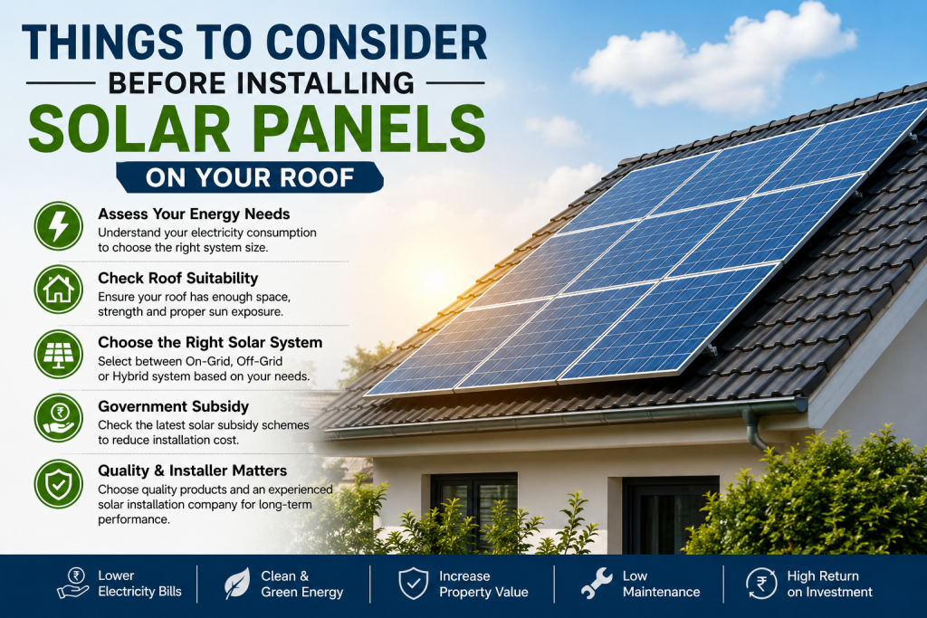 Things to Consider Before Installing Solar Panels on Your Roof