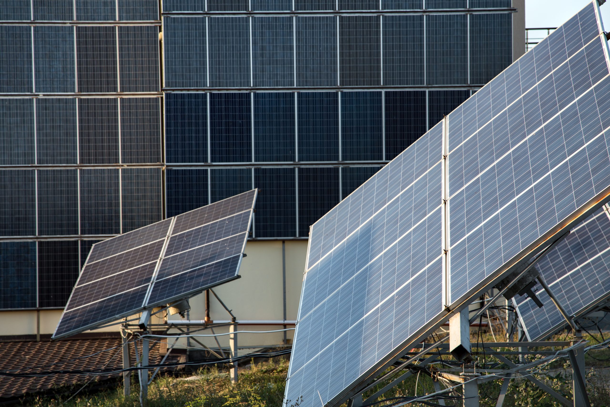 Commercial solar panel installation