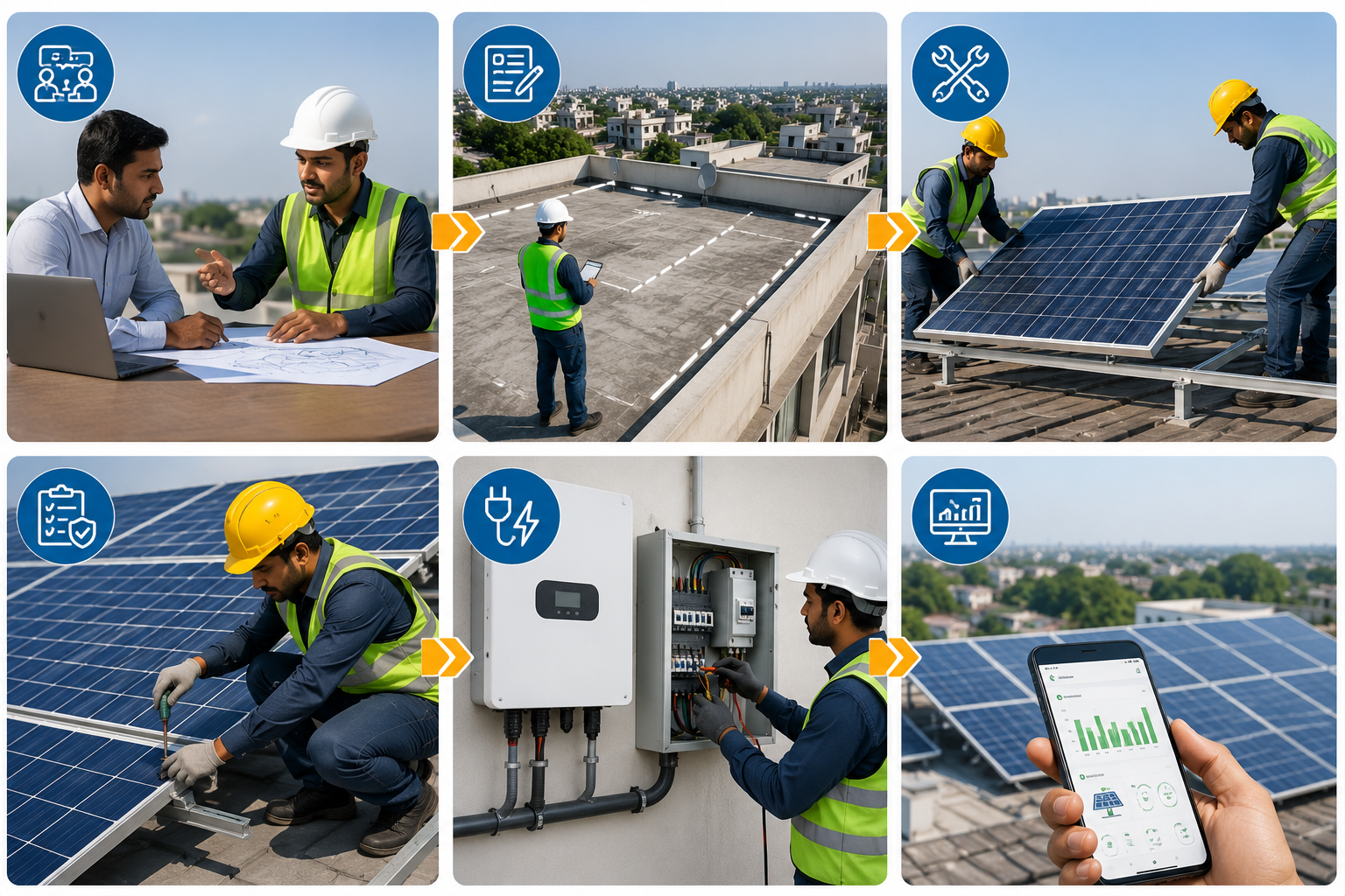 Solar installation process