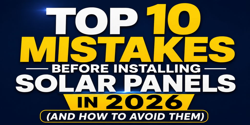 Top 10 Mistakes before installing solar panels in 2026 (And How to Avoid Them)